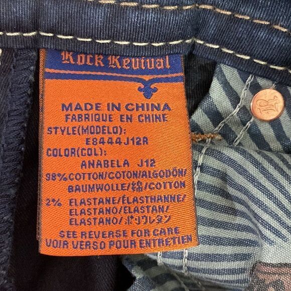 Rock Revival Anabela Dark Wash Low Rise Straight Leg Jeans Size 25 - Picture 7 of 11